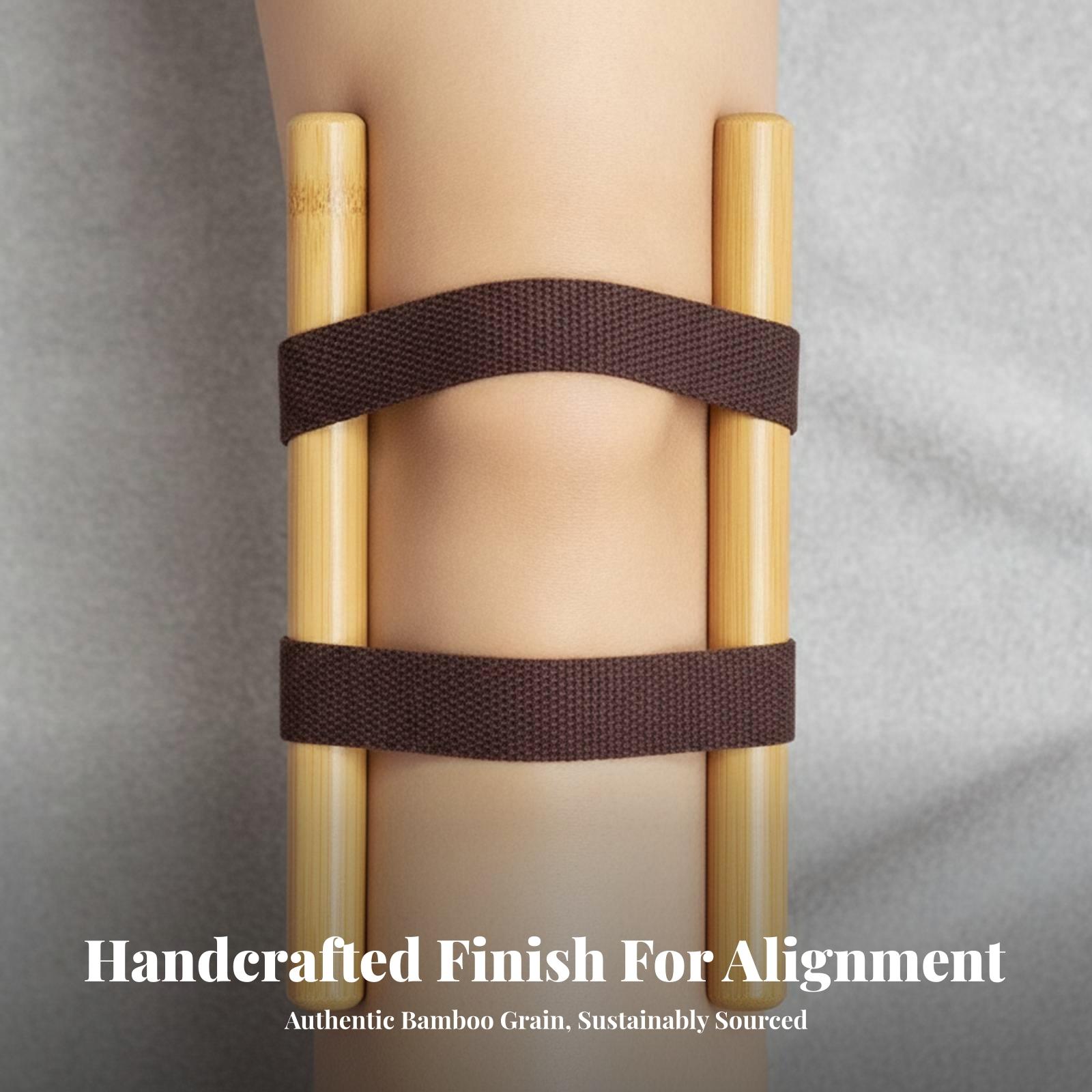 竹製ヨガ膝用セラピーロッド。体のバランスと関節の位置を整え、 - Pilates Yoga Joint のレビューと価格