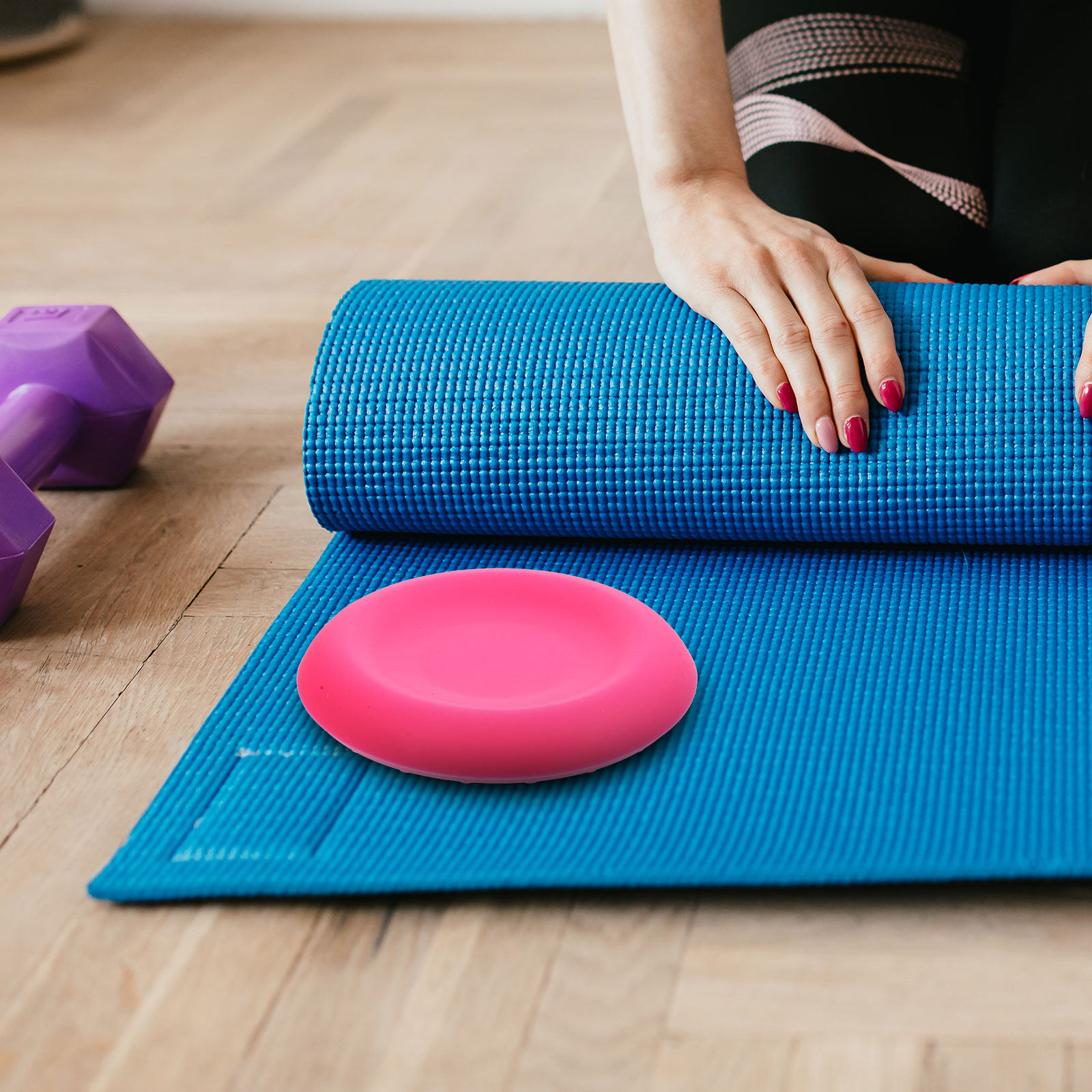エレガントな円形ヨガマット。ピラティスやジムでのワークアウト - Pilates Yoga Joint のレビューと価格