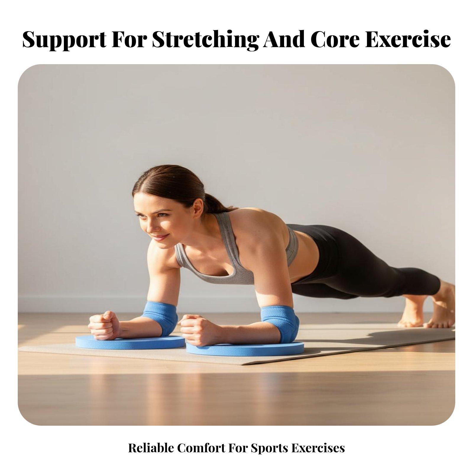 ラウンドヨガ肘パッド 2個セット 高密度フォームクッション  - Pilates Yoga Joint のレビューと価格
