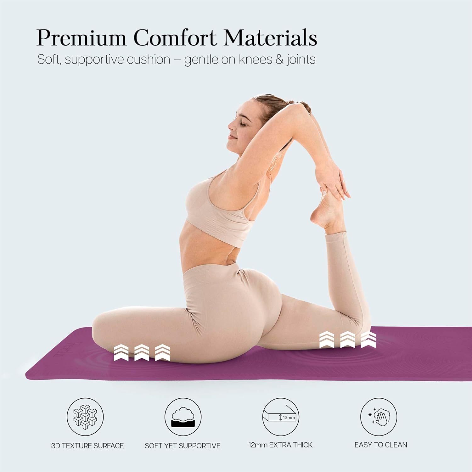 ヨガ、ピラティス、フロアワークアウト用マット - 超厚12m - Pilates Yoga Joint のレビューと価格